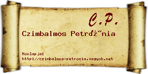 Czimbalmos Petrónia névjegykártya